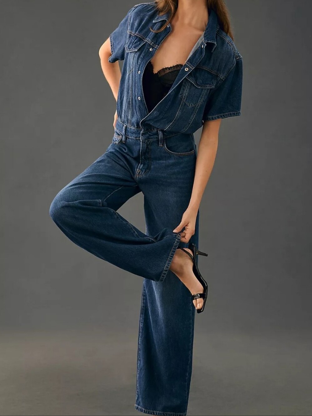 Good American Soft Weightless Jumpsuit Sz 1/US Sz S Retail $189
